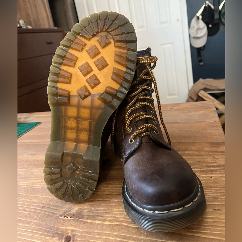 Dr. Martens 1460 Brown Leather Lace-Up Boots
